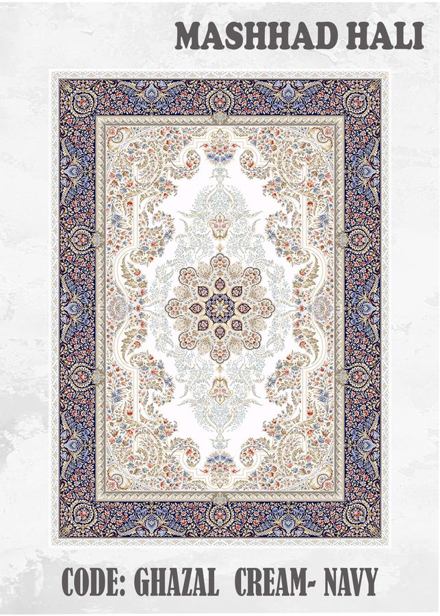 Ghazal Cream Navy